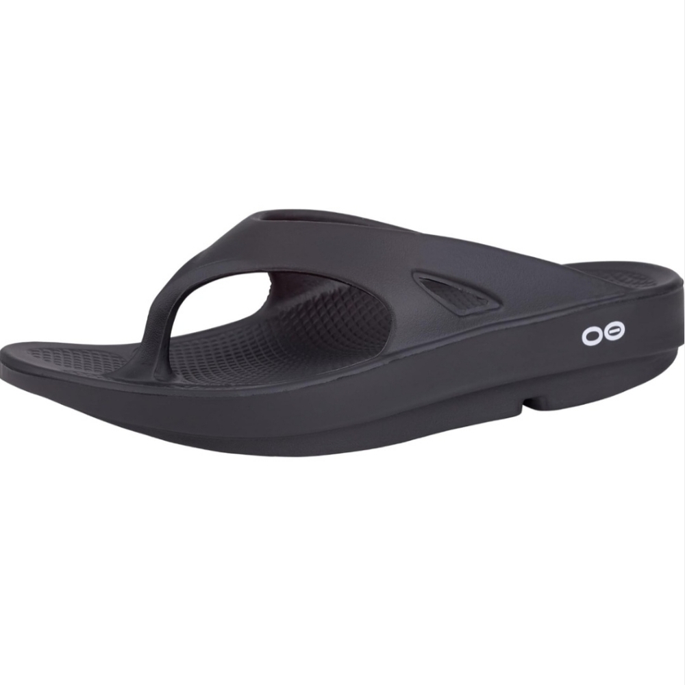 Oofos Mens Womens Premium New Black Sandals Flip Flops M8 W10 EUR41 - Picture 4 of 7